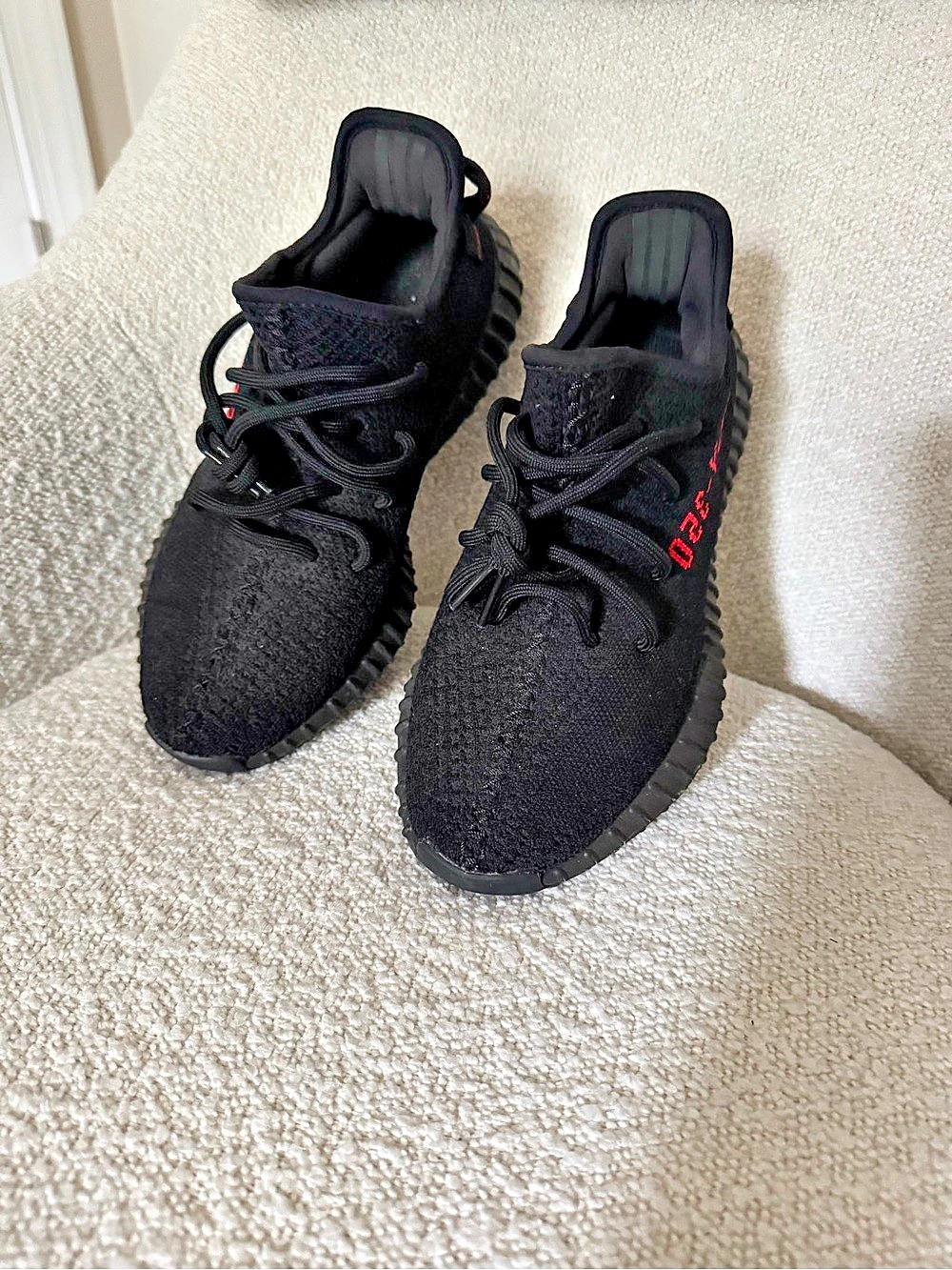 adidas Yeezy Boost 350 V2 Bred Sneakers Black & Red